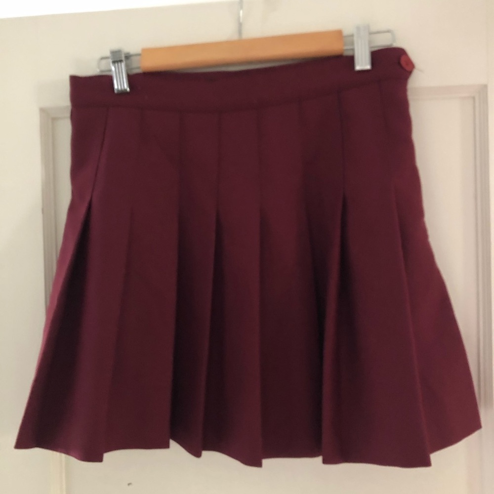 Burgundy American apparel tennis skirt